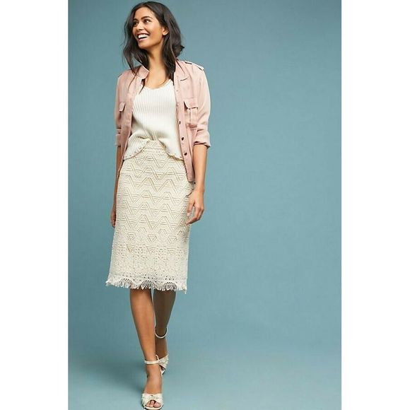 Anthropologie Dresses & Skirts - New Anthropologie Crocheted Pencil Skirt by Maeve
